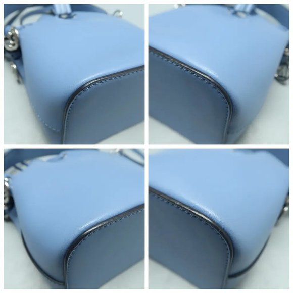 FENDI Mon Tresor Blue Leather Satchel 882-022625 - Picture 6 of 11